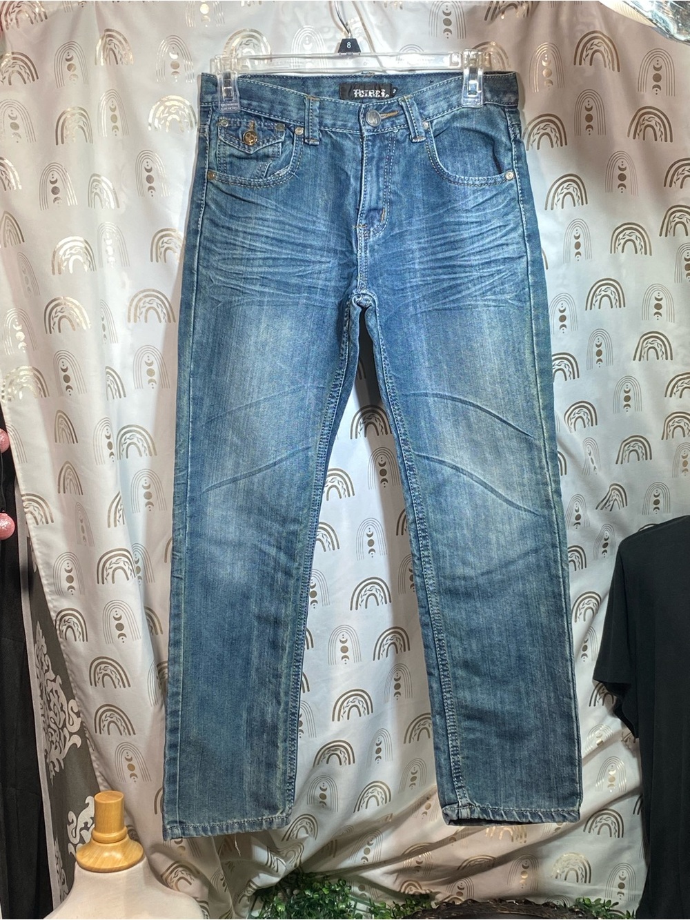 Rebels Straight-Leg Jeans in Medium Blue Wash